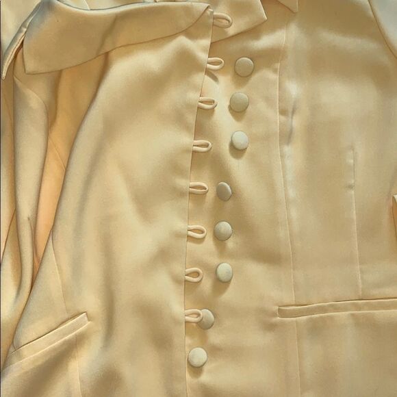 Vintage Metrostyle Women’s Yellow 2-Piece Jacket Skirt Matching Suit Set Size 12 - Picture 4 of 16